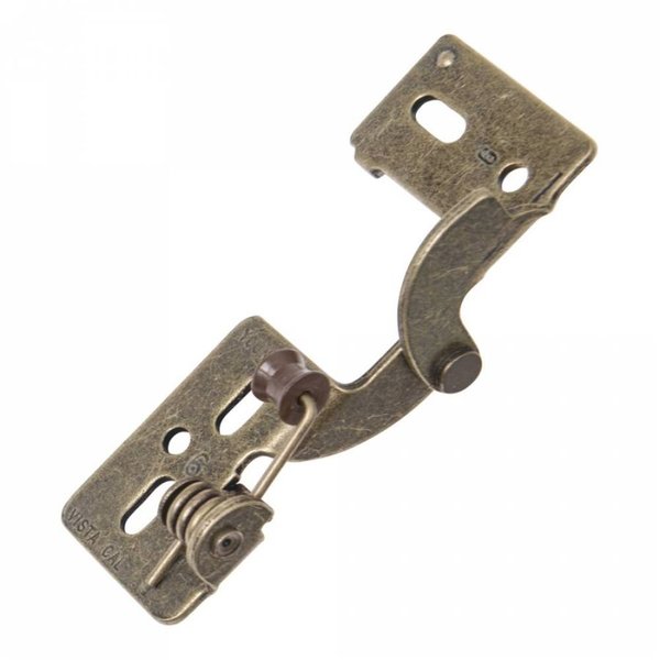 Youngdale Antique Brass 1/2 in. Overlay Self-Closing Hinge, PK 10 54.106.03x10